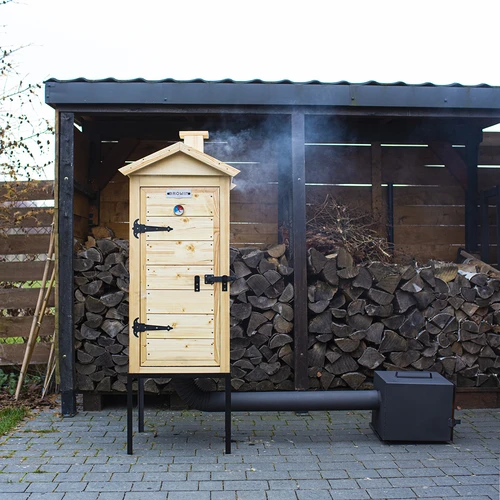 Ahumador de madera de 100 cm con caja de fuego - 4