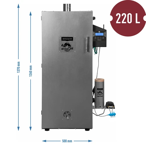 Ahumador dragON de acero 220 L, IQ – con controlador Wi‑Fi - 9