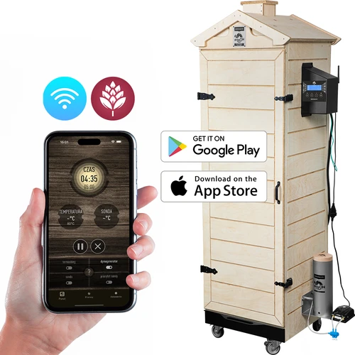 Ahumador dragON PLYWOOD NATURE – sin armazón, modular, con controlador Wi‑Fi, 320 L