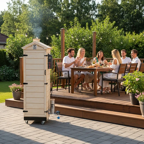 Ahumador dragON PLYWOOD NATURE – sin bastidor, modular, con controlador digital, 320 L - 13