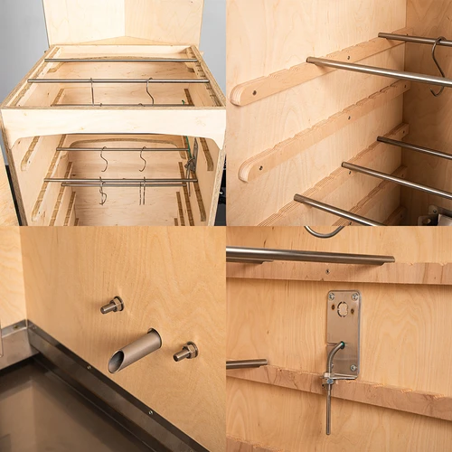 Ahumador dragON PLYWOOD NATURE – sin marco, modular, con controlador Wi‑Fi, 320 L - 5