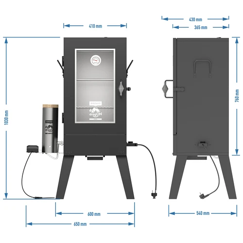 Ahumador eléctrico- dragON E101 y generador de humo - 12