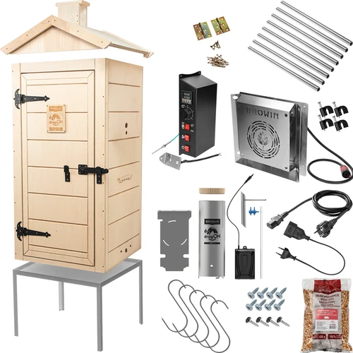 Ahumador eléctrico dragON PLYWOOD NATURE 100E con módulo calefactor eléctrico y controlador - 2