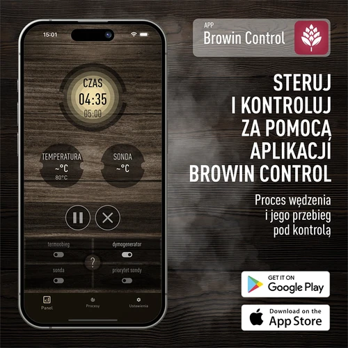 Ahumador sin marco dragON PLYWOOD NATURE con controlador Wi‑Fi, 200 L - 11