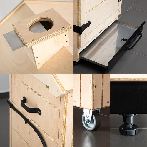 Ahumador sin marco dragON PLYWOOD NATURE con controlador Wi-Fi, 200L - 6