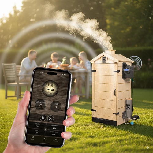 Ahumador sin marco dragON PLYWOOD NATURE con controlador Wi-Fi, 200L - 9