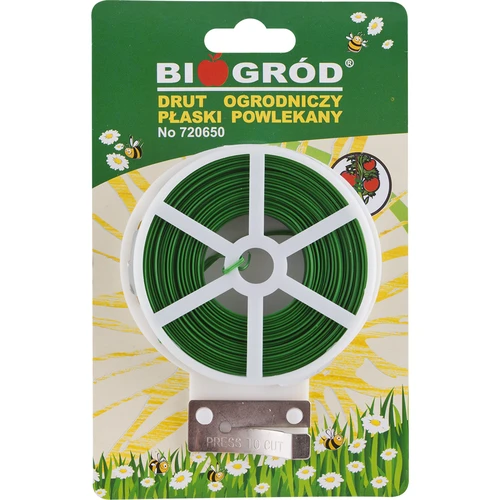 Alambre de jardín plano, recubierto de PVC 50m x 2mm  - 1 