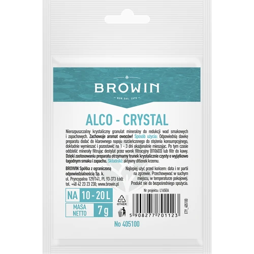 Alco-crystal - agente que mejora las cualidades de los alcoholes  - 1 