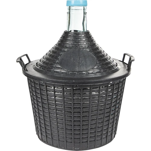Balon do wina 10 L w koszu plastikowym