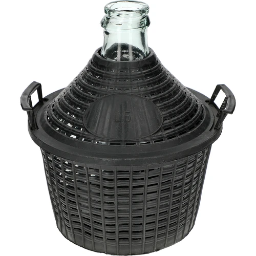 Balón para vino 5L en cesta de plástico - 2
