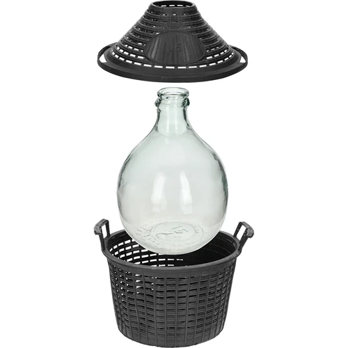 Balón para vino 5L en cesta de plástico - 4