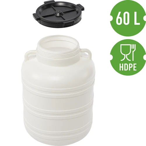 Barril Kiszonka 60 L - blanco, con asas - 3