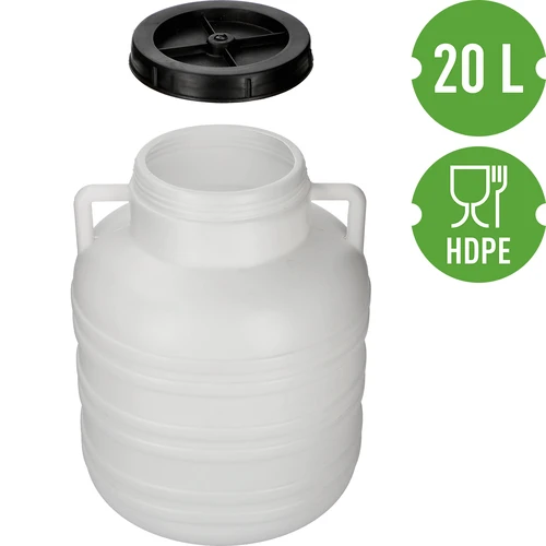 Olla de fermentación 20L - blanca, con asas - 3