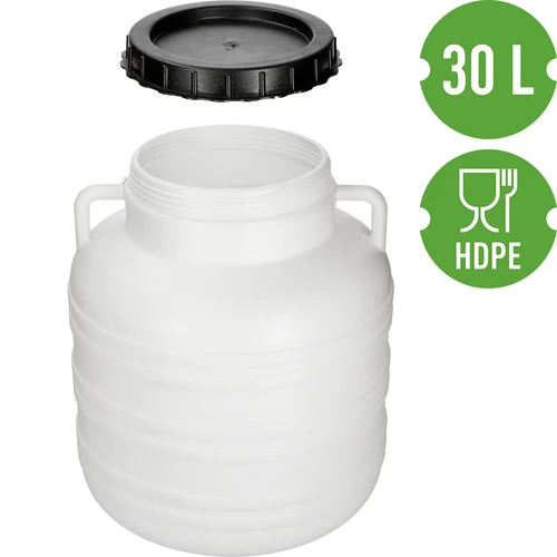 Bidón para fermentación 30 L - blanco, con asas - 3