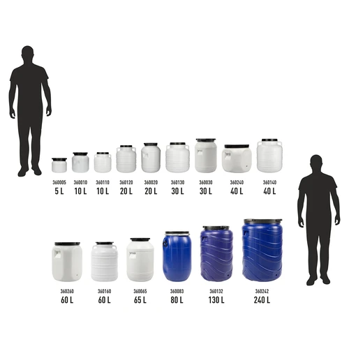 Bidón para fermentación 30 L - blanco, con asas - 11