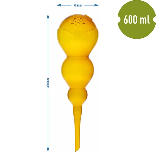 Bola de riego triple (tres cámaras), transparente amarilla, 600 ml - 5