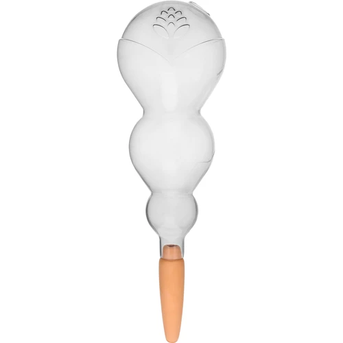 Bola de riego triple (tres cámaras), transparente incolora, con pie de cerámica, 600 ml