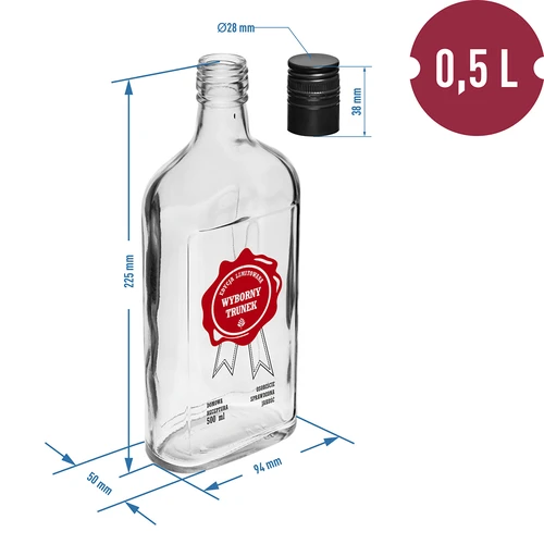 Botella 500ml con tapa, impr. LicorExquisito 4uds - 8