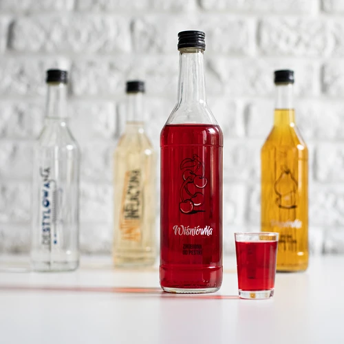 Botella 500ml con tapa, impresa. Licor de cereza 4 unidades - 9