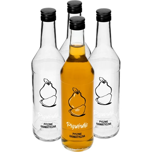 Botella 500ml con tapa, impresión. Licor de membrillo 4 unidades  - 1 