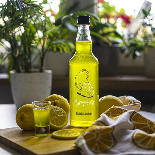 Botella de 500 ml con tapón de rosca, estampado «Cytrynówka», 1 ud. - 5