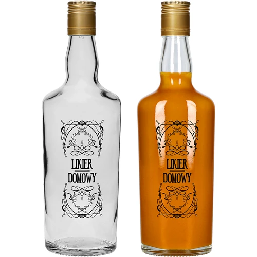 Botella 500ml con tapón, impr. Licor 4uds - 6