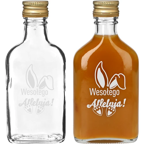 Botella de 200ml con tapa, impresión OREJAS DE CONEJO 6uds - 3