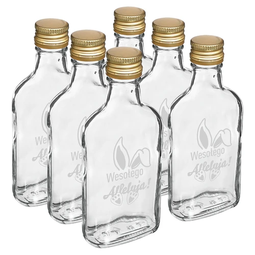 Botella de 200ml con tapa, impresión OREJAS DE CONEJO 6uds - 2