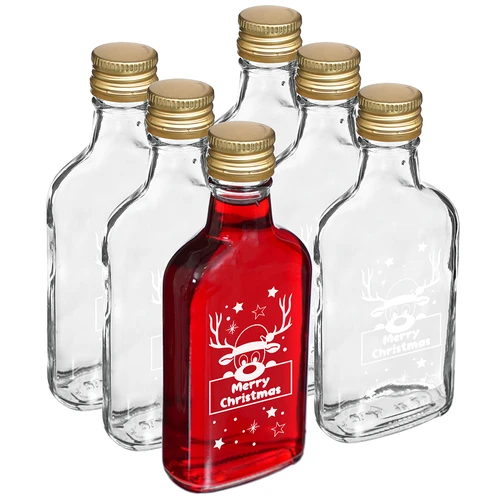 Botella de 200ml con tapa, impresión RENIFER 6 unidades  - 1 
