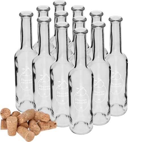Botella de 350ml con corcho. impresión Licor Casero - 4