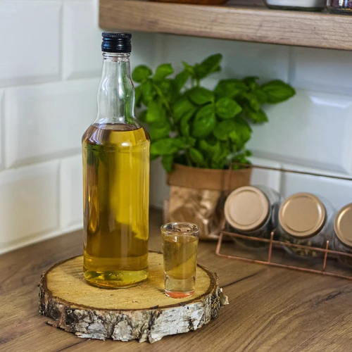 Botella de 500 ml para vodka, con tapón de rosca negro, 6 uds. - 6