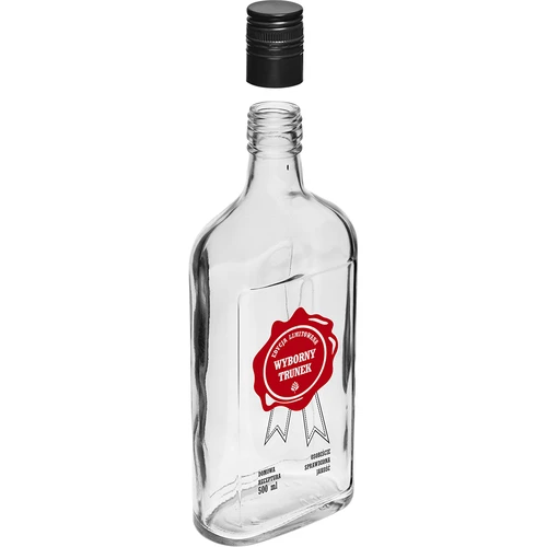 Botella de 500 ml con tapón de rosca, impresión «Wyborny Trunek», 1 ud. - 3