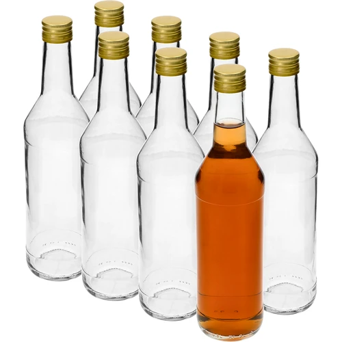 Botella de 500ml para vodka recta con tapas - 8 unidades. - 2