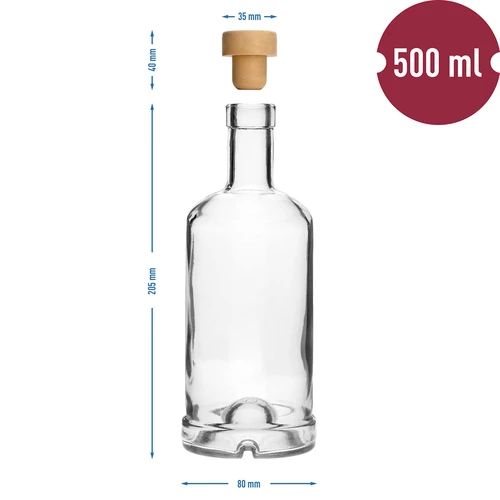 Botella de Oficina 0,5 L con corcho - 6
