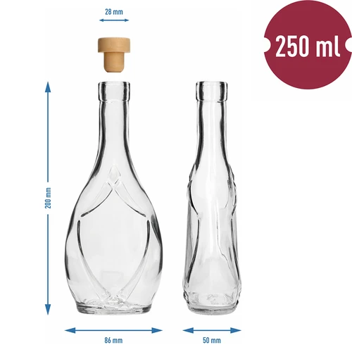 Botella decorativa ICONA 250 ml, con tapón seta, 1 ud. - 5