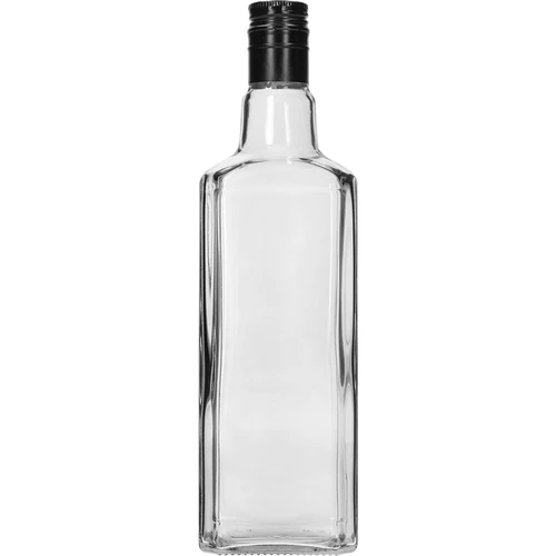 Botella decorativa TYNKTURA 0,5 L con tapón de rosca largo negro Ø 28 mm, 1 ud.