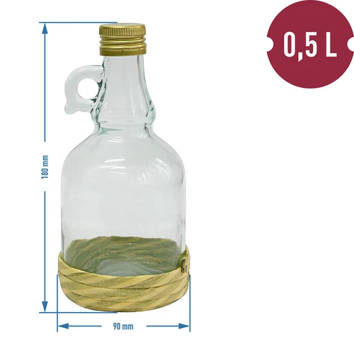 Botella Gallone 500ml con malla, con tapa - 2