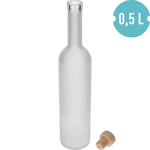 Botella «Escarchada» 0,5 L con tapón de corcho, 1 ud. - 2