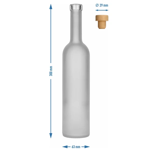 Botella «Escarchada» 0,5 L con tapón de corcho, 1 ud. - 5