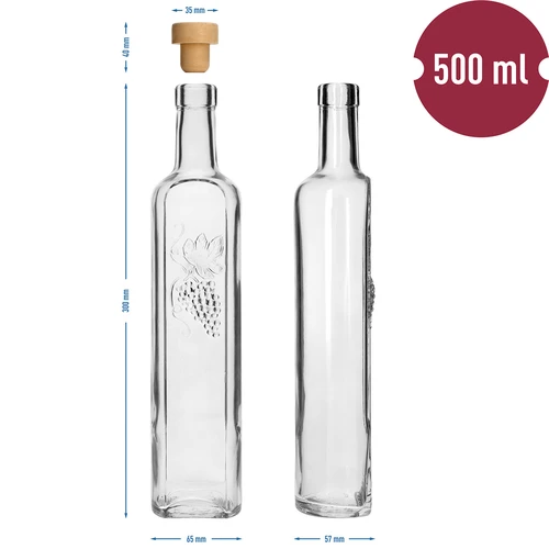 Botella Inocente 500ml con corcho - 2