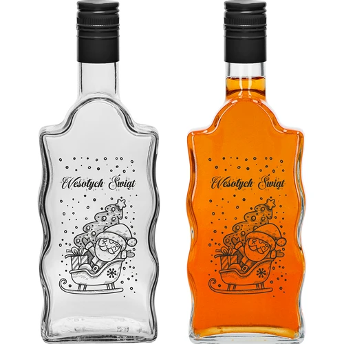 Botella Klasztorna 500 ml con tapón de rosca, motivo «Papá Noel», 1 ud. - 2