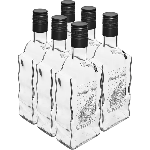Botella Klasztorna 500 ml con tapón de rosca, motivo «Papá Noel», 1 ud. - 4