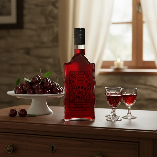 Botella Monacal 500 ml con tapón de rosca, estampado «Nalewka», 1 ud. - 6