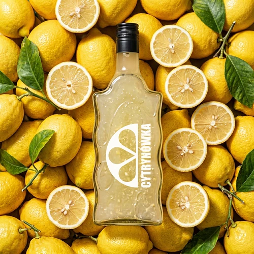 Botella Klasztorna 500 ml con tapón de rosca y estampado «Cytrynówka», diseño 2 - 6