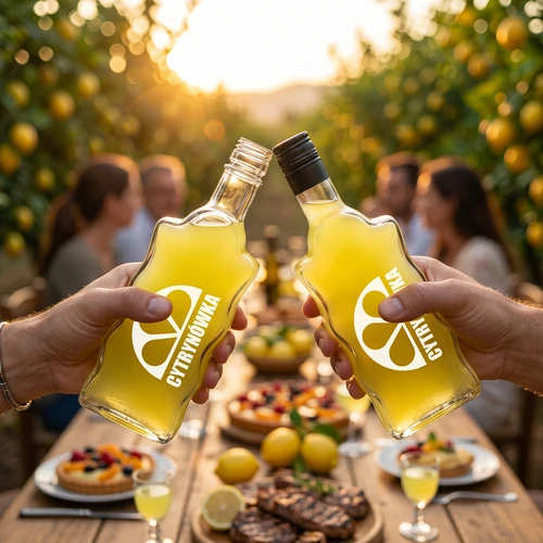 Botella Klasztorna 500 ml con tapón de rosca y estampado «Cytrynówka», diseño 2 - 7