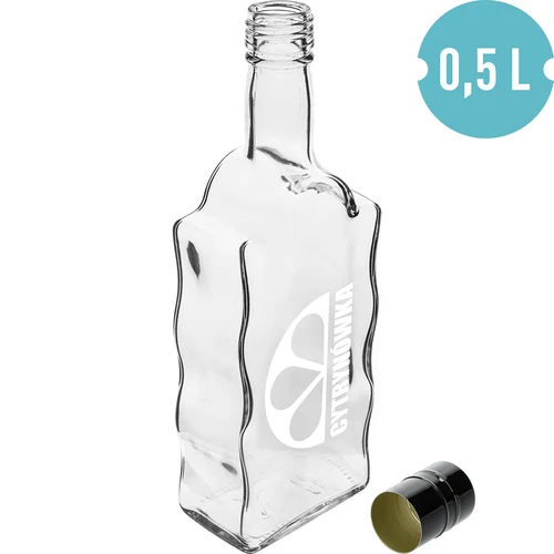 Botella Klasztorna 500 ml con tapón de rosca y estampado «Cytrynówka», diseño 2 - 2