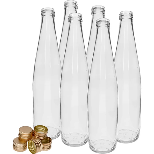 Botella Klubowa 500 ml con tapón dorado de rosca, pack de 6 unidades - 2