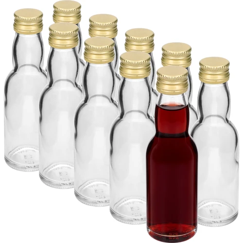 Botella «Maluch» con tapón dorado, 40 ml, 10 uds. - 2