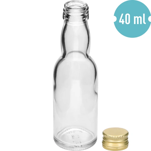 Botella «Maluch» con tapón dorado, 40 ml, 10 uds. - 6