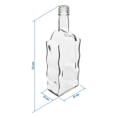 Botella Monástica 500ml con tapa, blanca - 6 uds. - 4